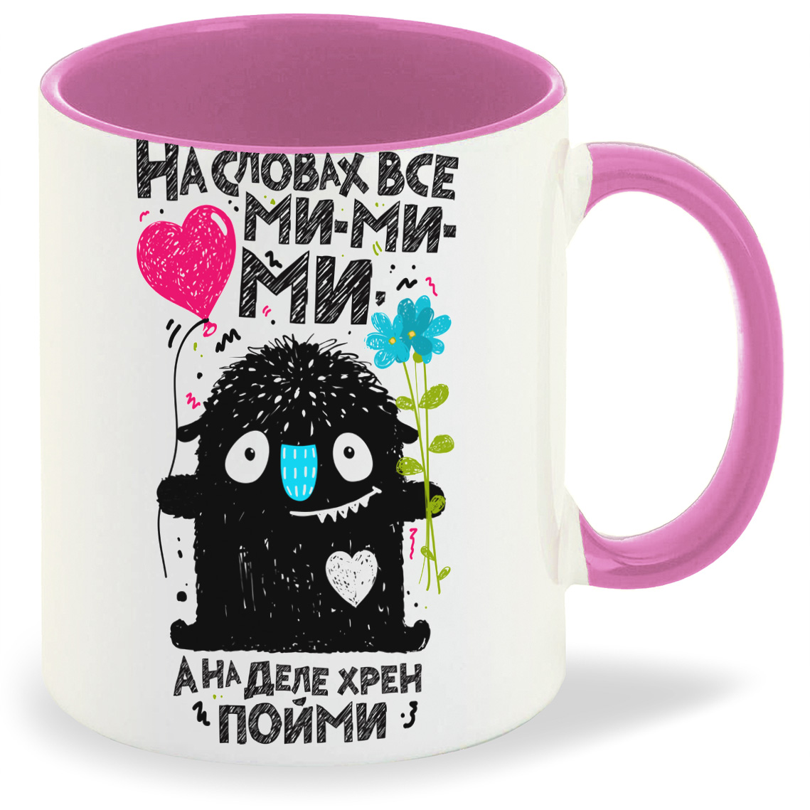 

Кружка CoolPodarok На словах все ми-ми-ми, На словах все ми-ми-ми