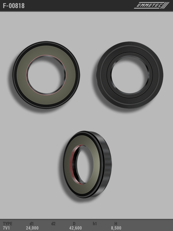 

Сальник рулевой рейки EMMETEC 24x42.6x8.5 (7V1) F-00818, F-00818, F00818