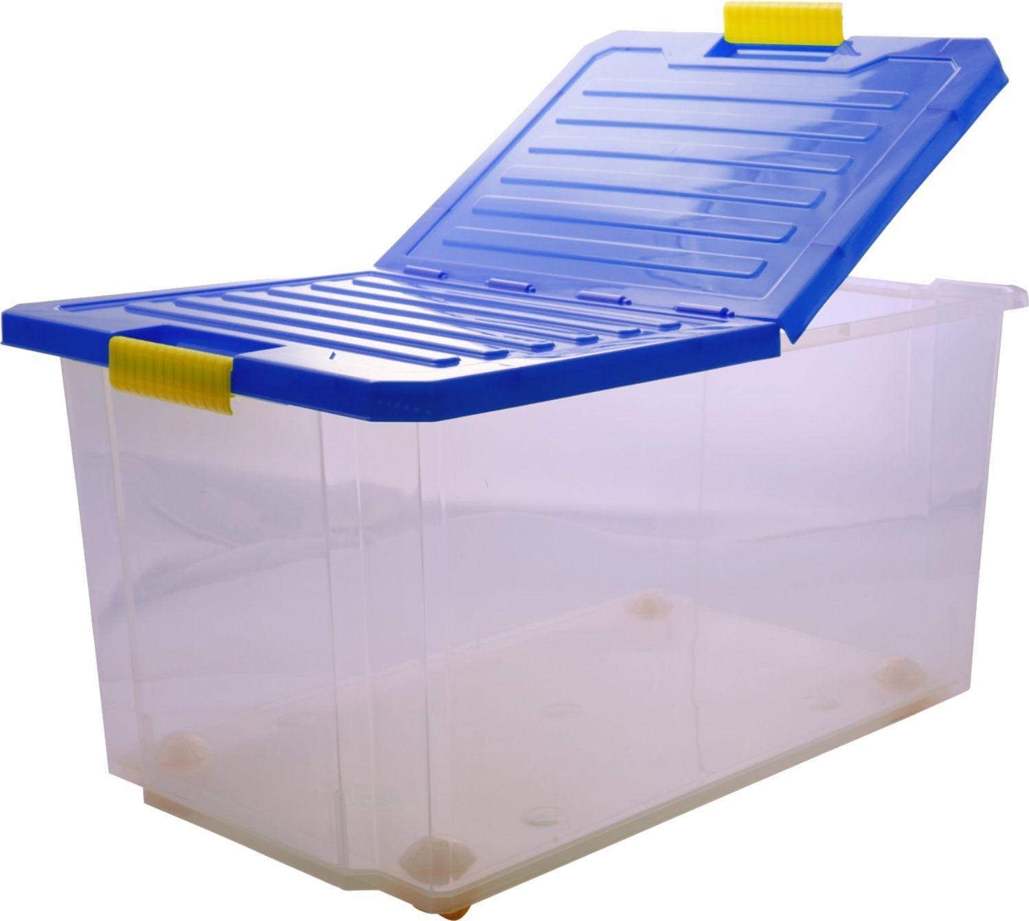 Купить Ящик для хранения игрушек Plastic Republic Unibox 57 л синий,
