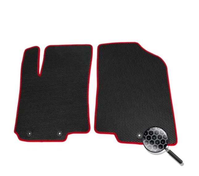 

Передние коврики EVA для Kia Venga 2009-2018, черный, красный кант, EV23019