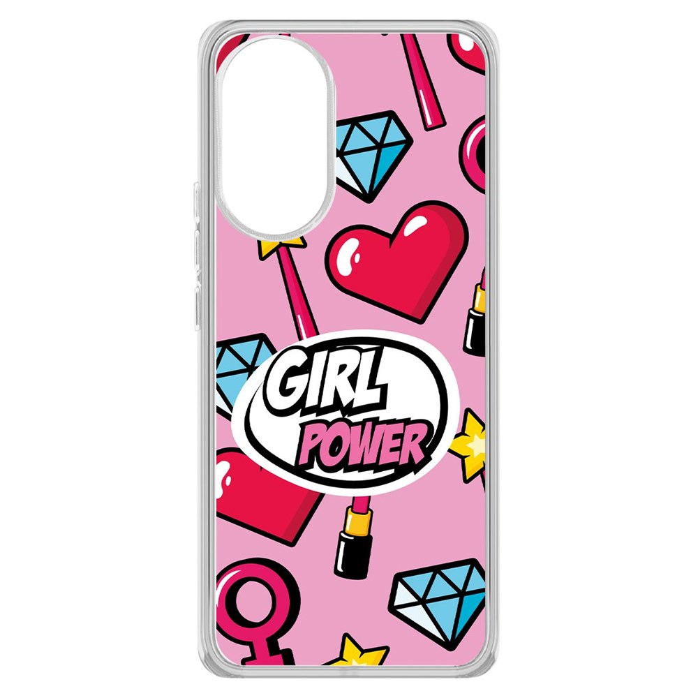 фото Чехол-накладка krutoff clear case girl power для huawei nova 9