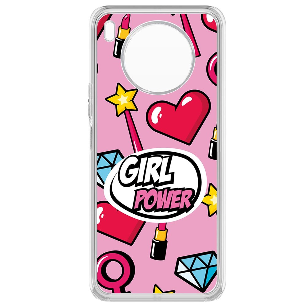 фото Чехол-накладка krutoff clear case girl power для huawei nova 8i