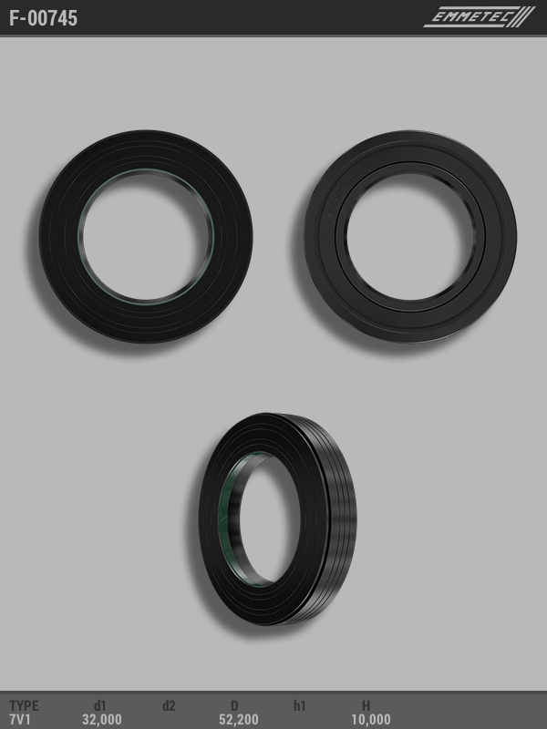 

Сальник рулевой рейки EMMETEC 32x52.2x10 (7V1) F-00745, F-00745, F00745