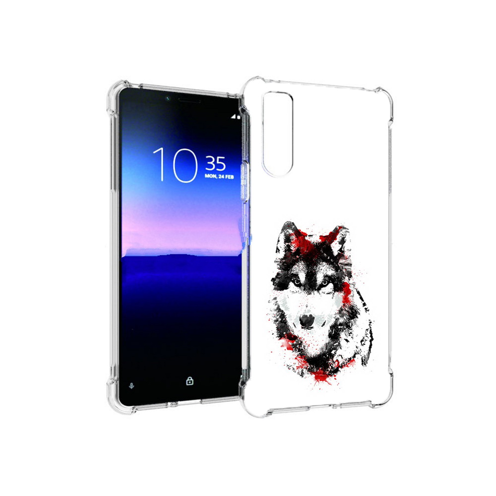 

Чехол MyPads Tocco для Sony Xperia 10 II кровавый волк (PT158941.227.416), Прозрачный, Tocco