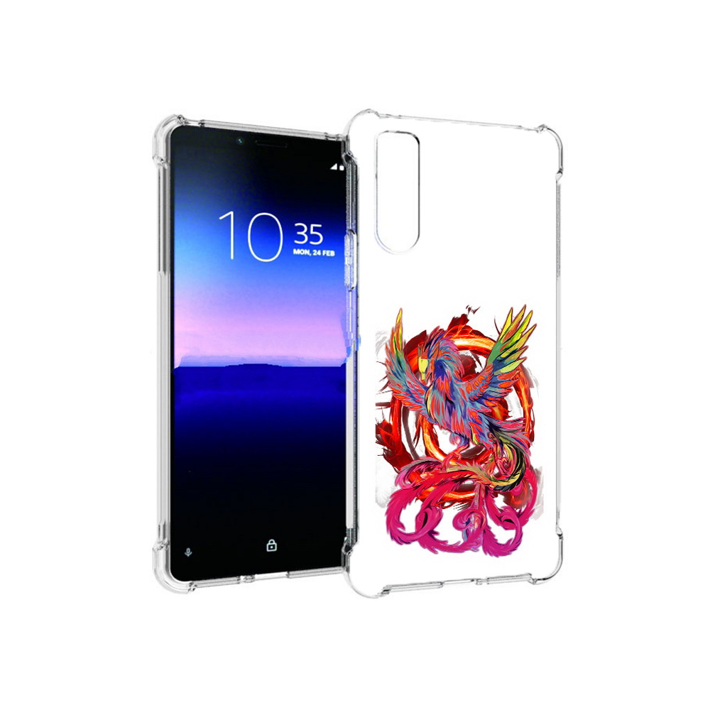 

Чехол MyPads Tocco для Sony Xperia 10 II красочный феникс (PT158941.227.414), Прозрачный, Tocco