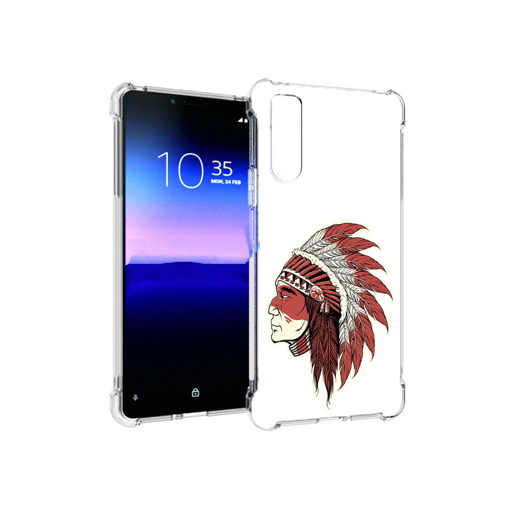 

Чехол MyPads Tocco для Sony Xperia 10 II красный индеец (PT158941.227.411), Прозрачный, Tocco