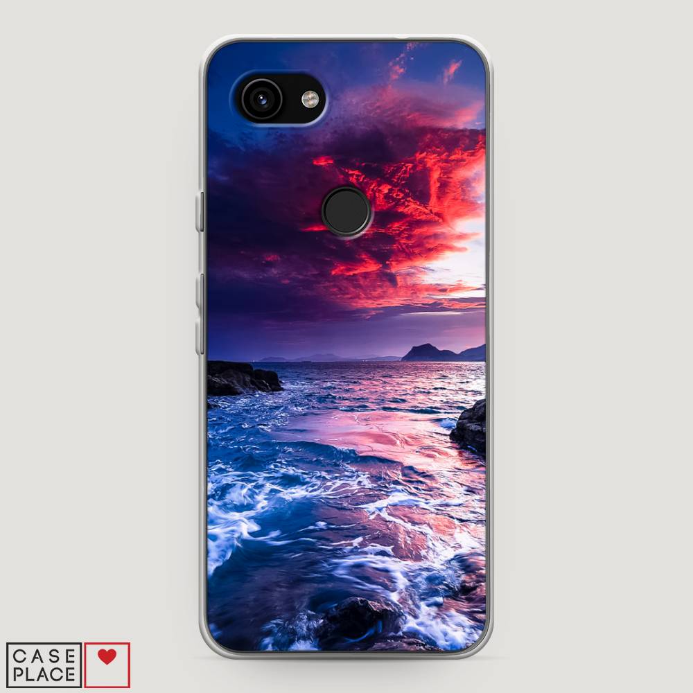 

Чехол Awog на Google Pixel 3a "Волны 1", Разноцветный, 270150-4
