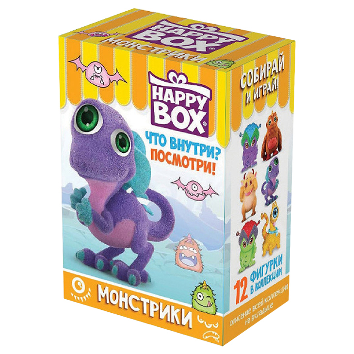 фото Леденцовая карамель happy box монстрики с игрушкой 18 г