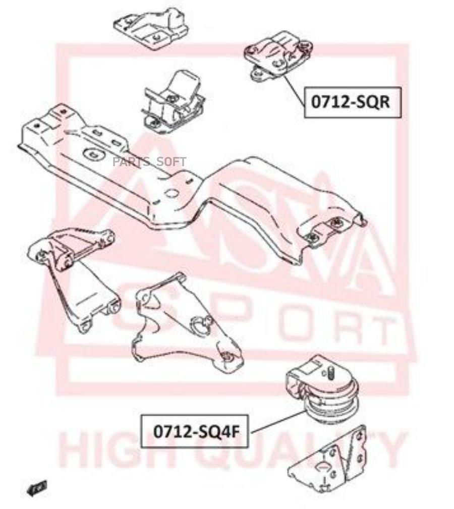 0712Sqr_Подушка Двигателя Задняя 100039336800