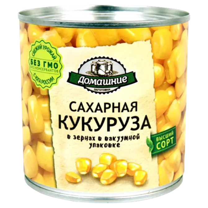 

Кукуруза Домашние заготовки сладкая 340 г