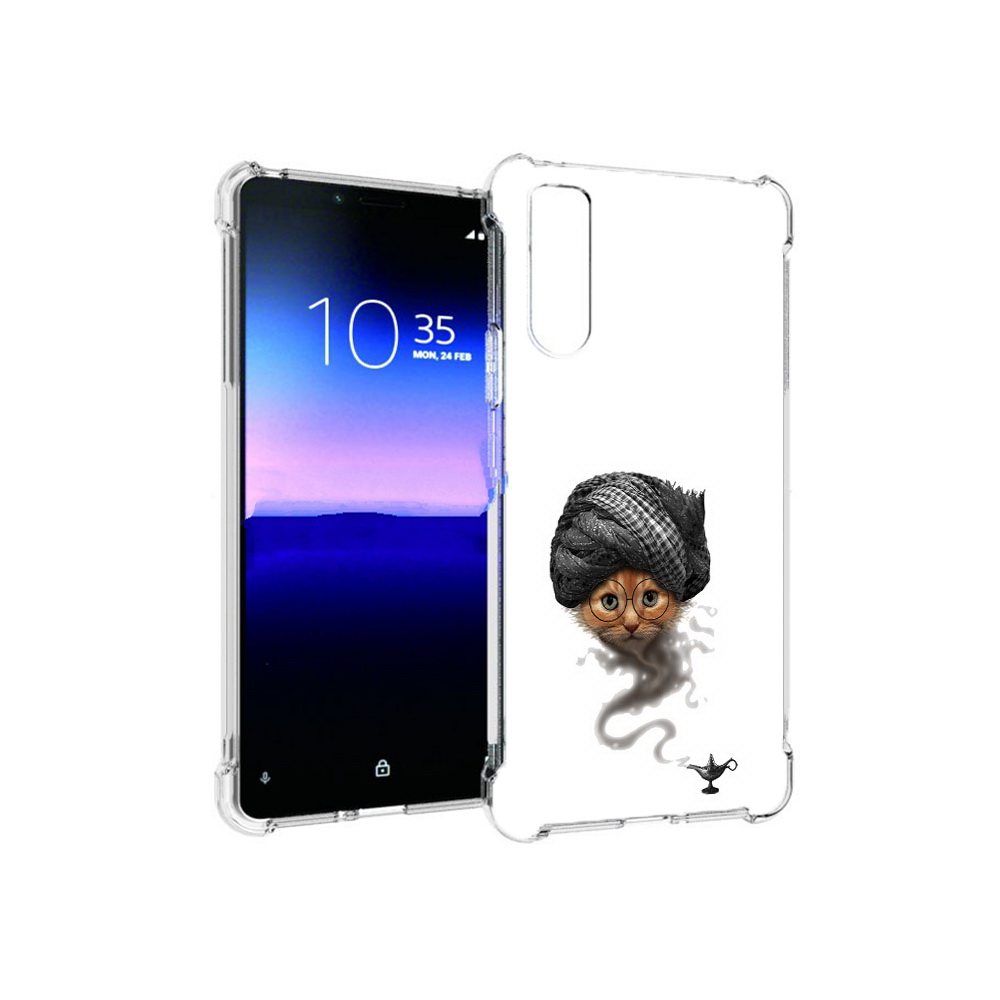 

Чехол MyPads Tocco для Sony Xperia 10 II кот джин (PT158941.227.398), Прозрачный, Tocco