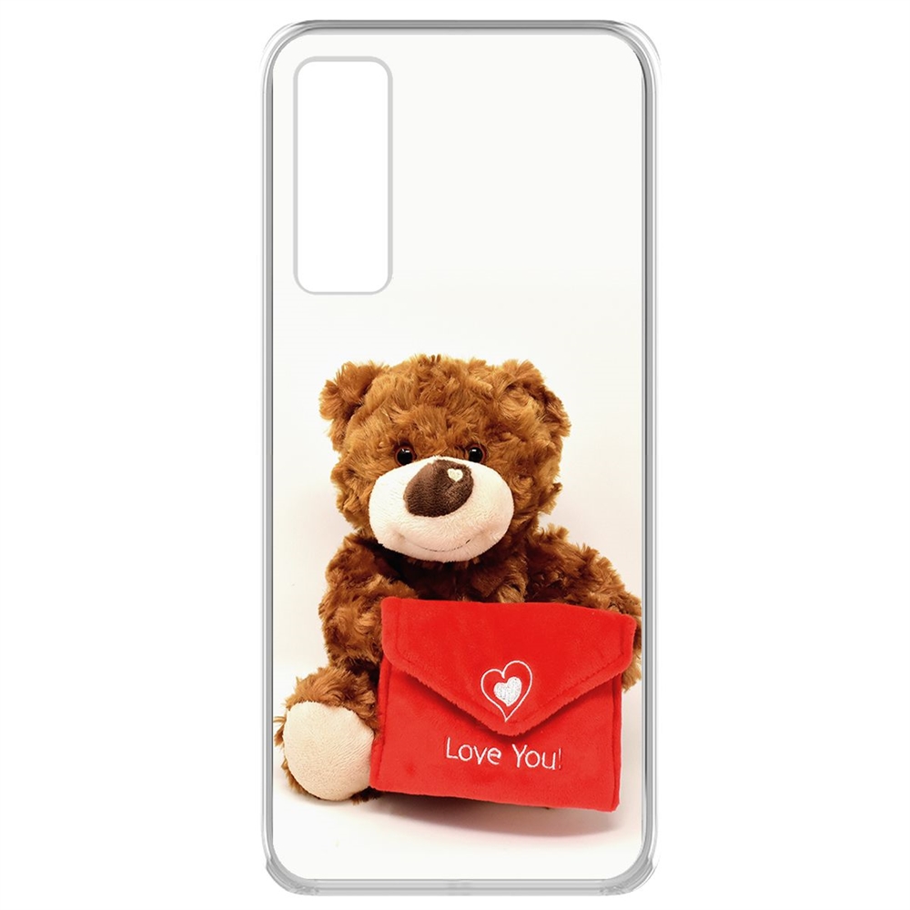 

Чехол-накладка Krutoff Clear Case Медвежонок тебя любит для Vivo V20 SE