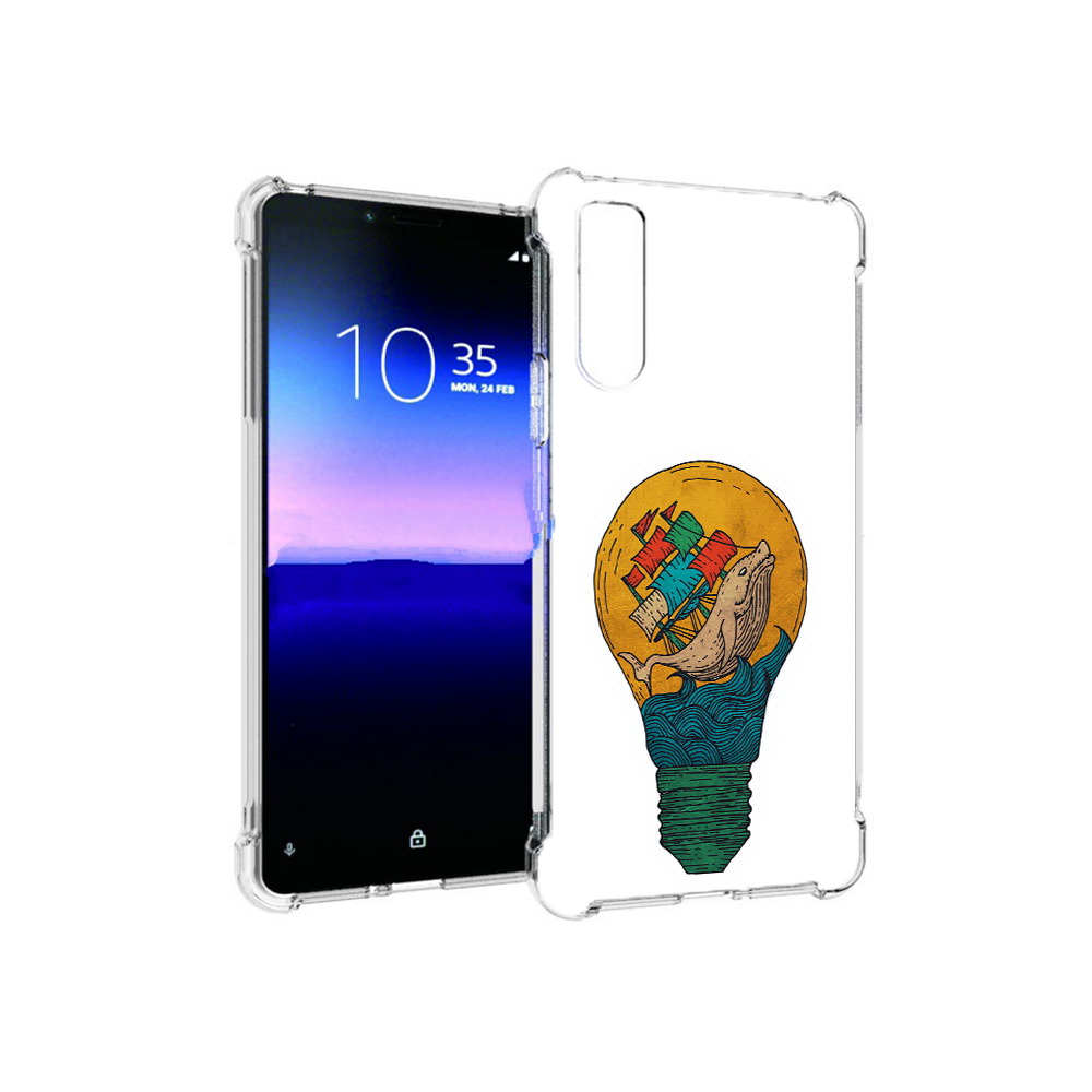 

Чехол MyPads Tocco для Sony Xperia 10 II кит в лампочке с парусами (PT158941.227.387), Прозрачный, Tocco
