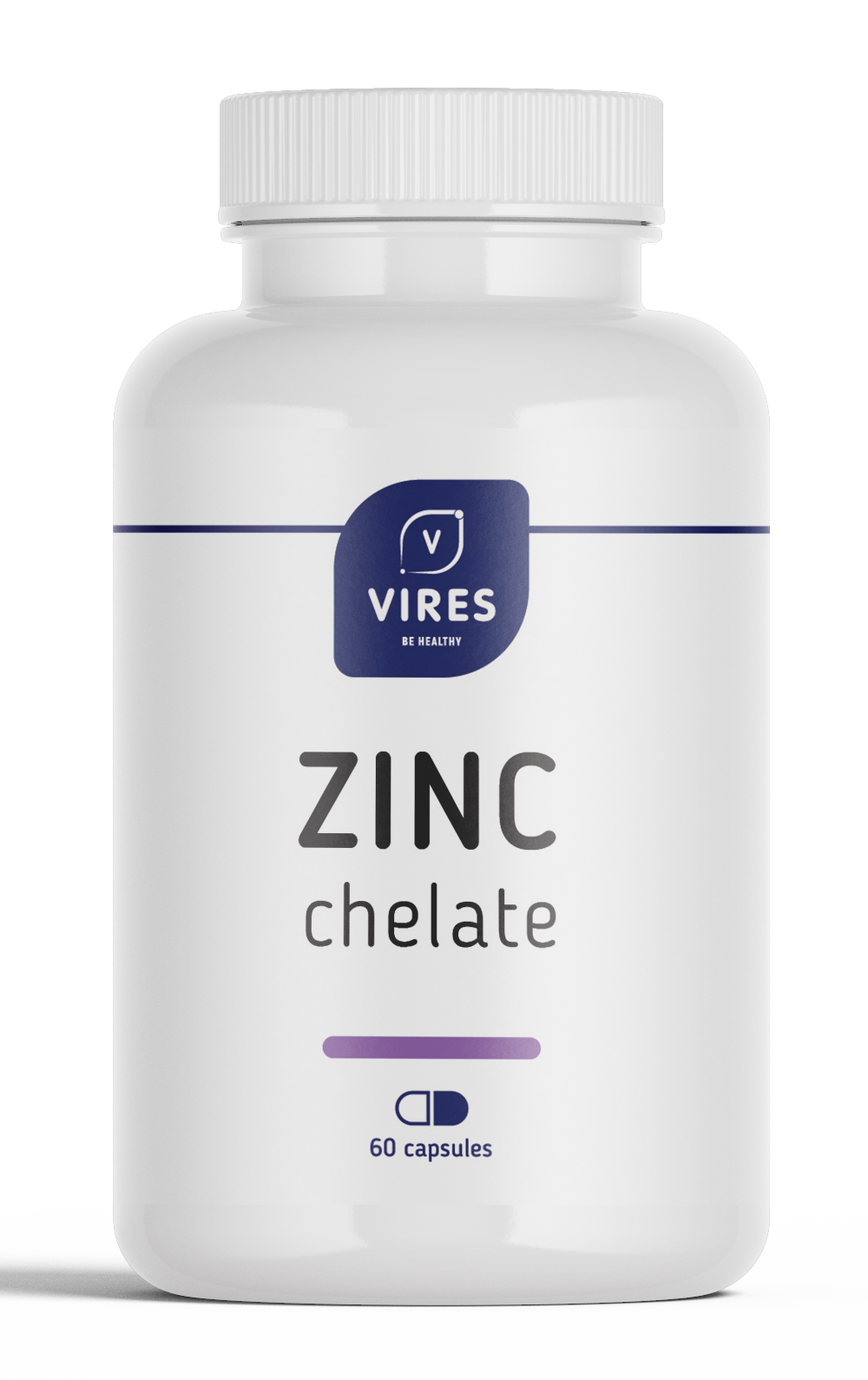 

Цинк Хелат Vires 480 мг твердые капсулы 60 шт.