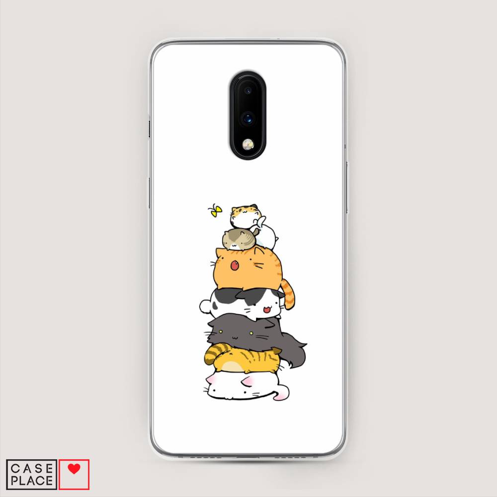 

Чехол Awog на OnePlus 7 / ВанПлас 7 "Бутерброд из котиков", Коричневый;белый;серый, 150750-10