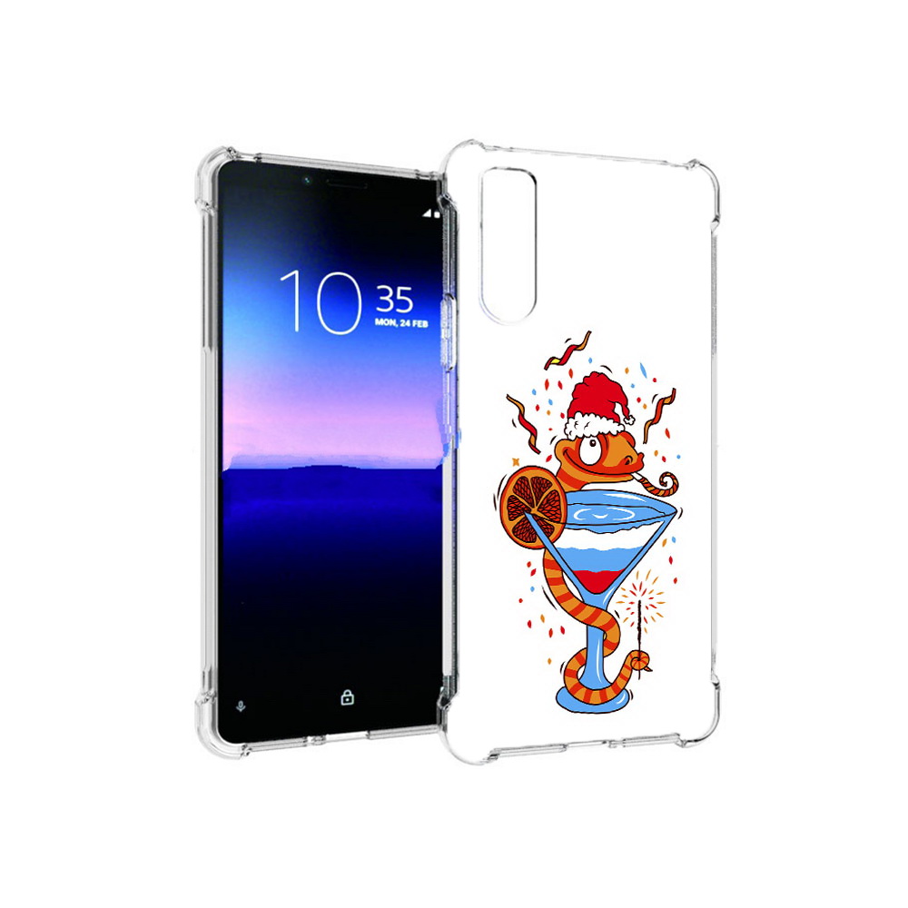 

Чехол MyPads Tocco для Sony Xperia 10 II змейка (PT158941.227.364), Прозрачный, Tocco