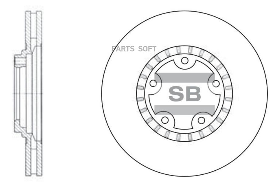 

Диск тормозной передний Hyundai Porter 2 SANGSIN BRAKE SD1030