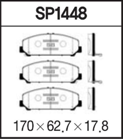 

Тормозные колодки Sangsin brake передние SP1448