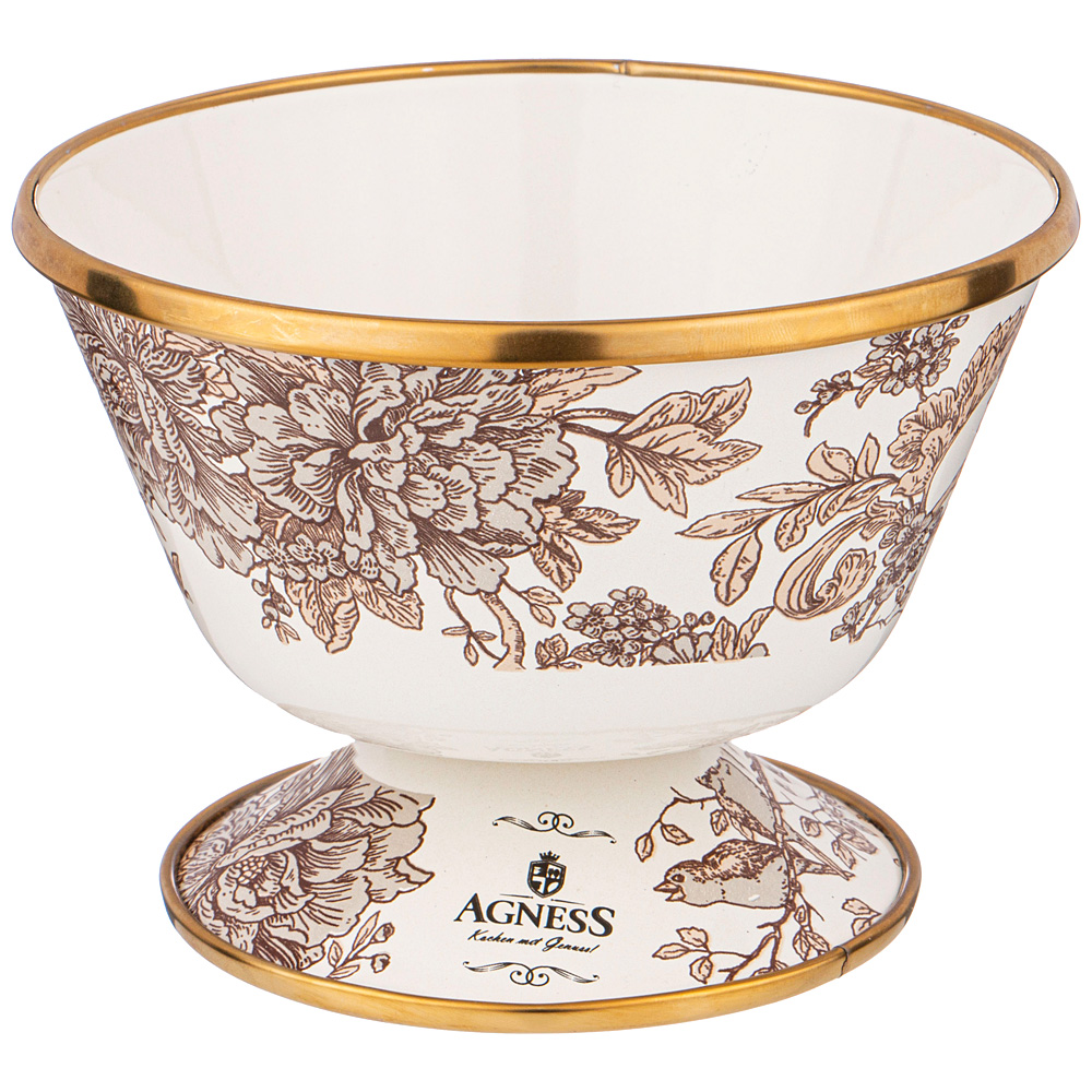 

Конфетница Agness Эмалированная, Серия Royal Garden 400 мл 14см, 5242263