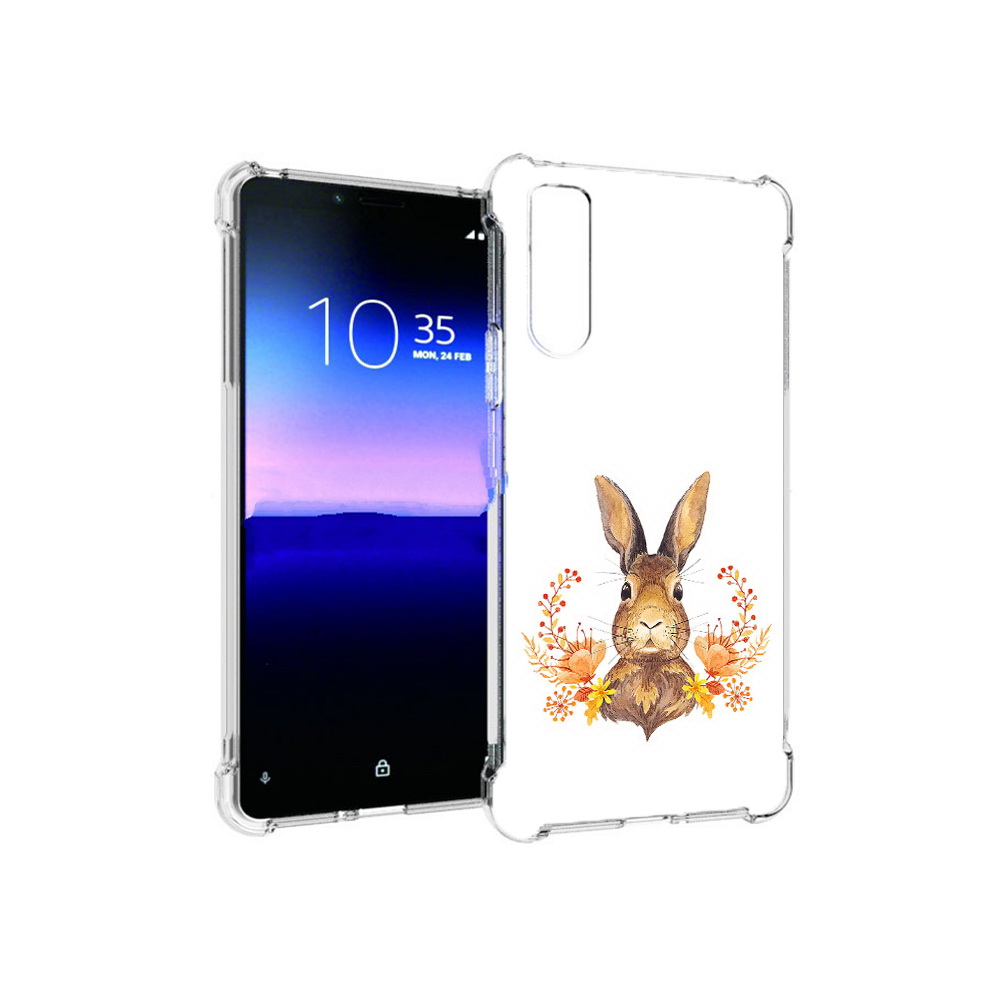 

Чехол MyPads Tocco для Sony Xperia 10 II зайка в цветах (PT158941.227.349), Прозрачный, Tocco