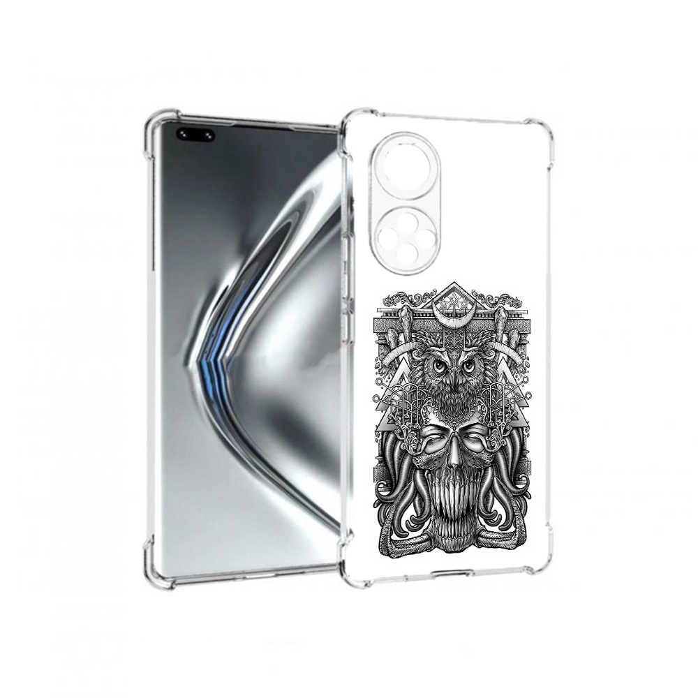 

Чехол MyPads Tocco для Honor 50 Pro зубастая сова (PT195008.23.369), Прозрачный, Tocco