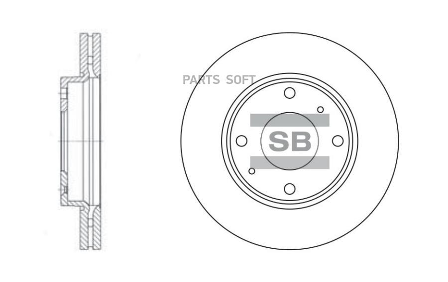 Диск тормозной передний SANGSIN BRAKE SD1016