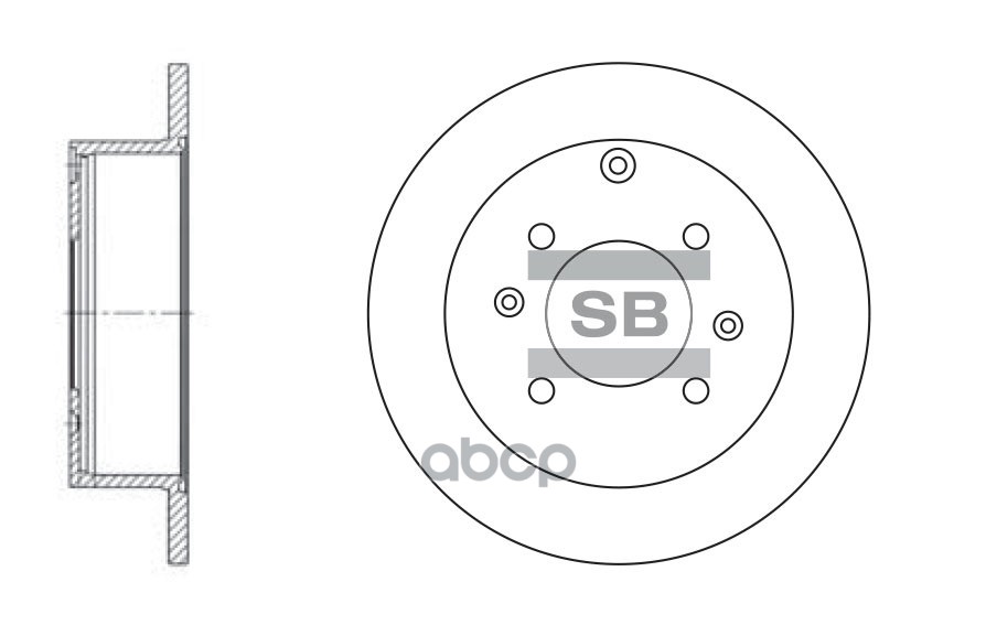 

Диск тормозной задний HYUNDAI Sonata III/IV 99-04/Matrix 01-/KIA Magenti SANGSIN BRAKE SD1