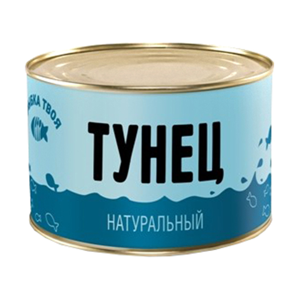 

Тунец Рыбка твоя кусочки в собственном соку 240 г