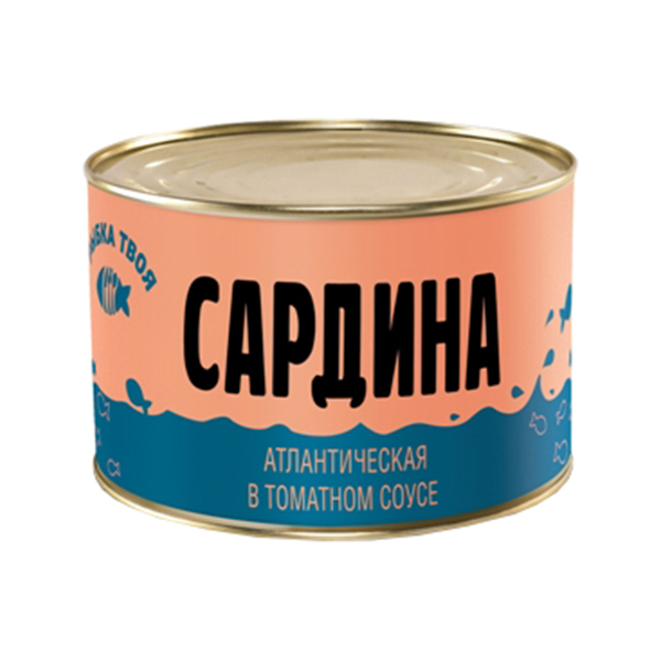

Сардина Рыбка твоя кусочки в томатном соусе 240 г