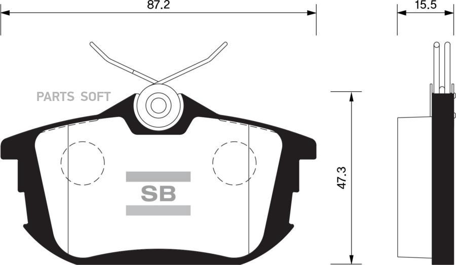 

Тормозные колодки Sangsin brake задние SP1531