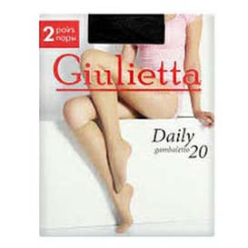 Комплект гольфов женских Giulietta черный one size 2 шт 358₽