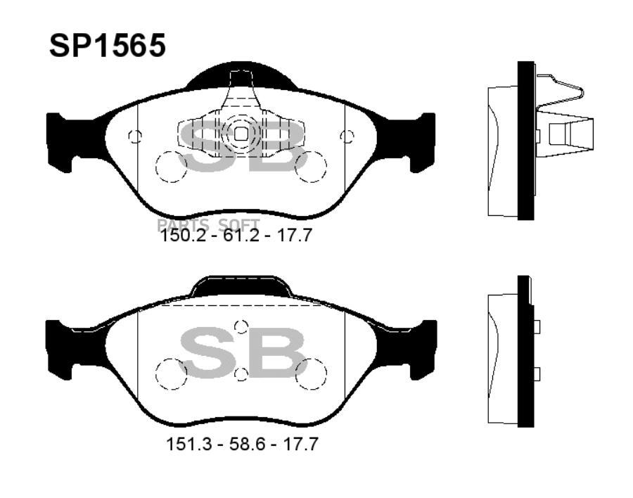 

Тормозные колодки Sangsin brake передние SP1565