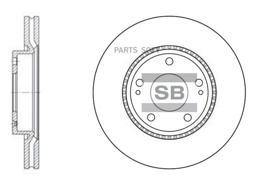 Диск тормозной передний HYUNDAI Tucson/Sonata/Elantra SANGSIN BRAKE SD1051
