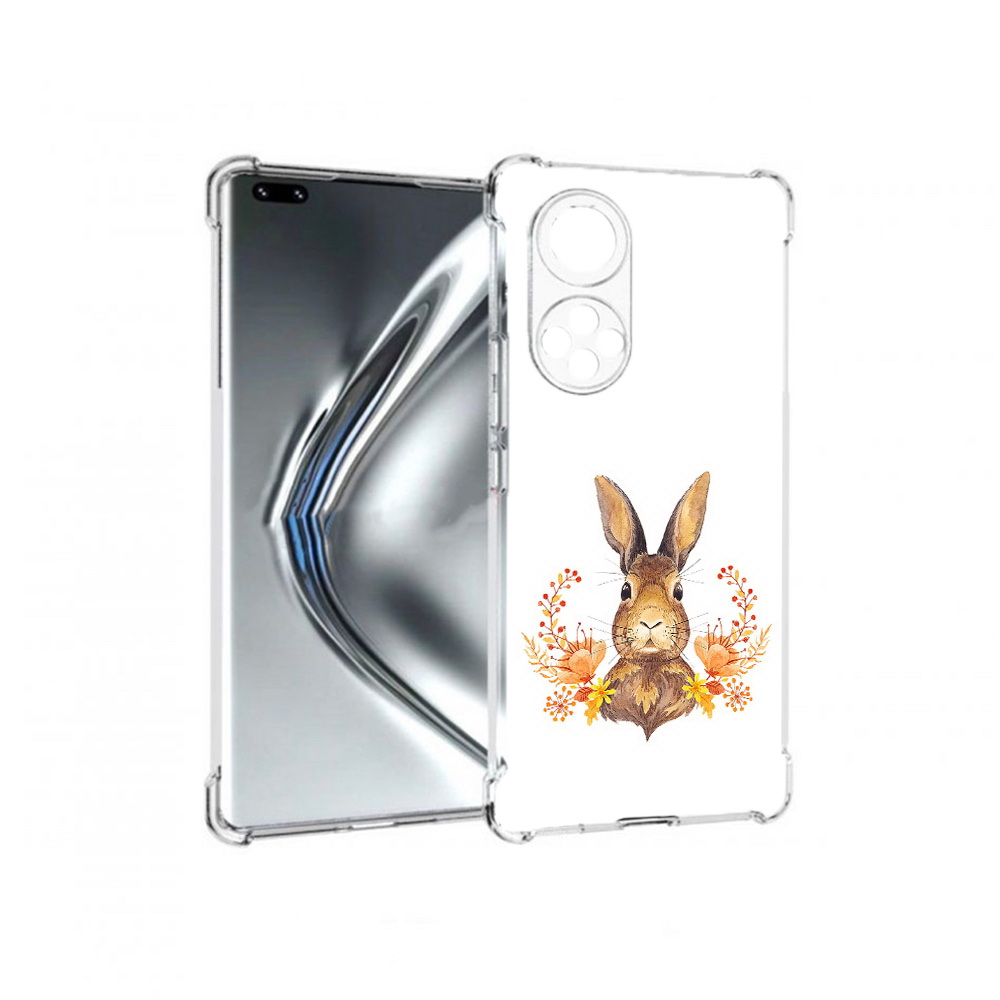 Чехол MyPads Tocco для Honor 50 Pro зайка в цветах (PT195008.23.349)