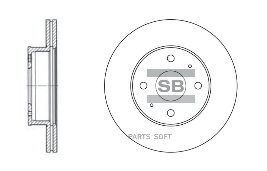 

Диск тормозной передний SANGSIN BRAKE SD1004