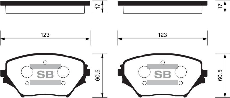 

Тормозные колодки Sangsin brake передние SP1233