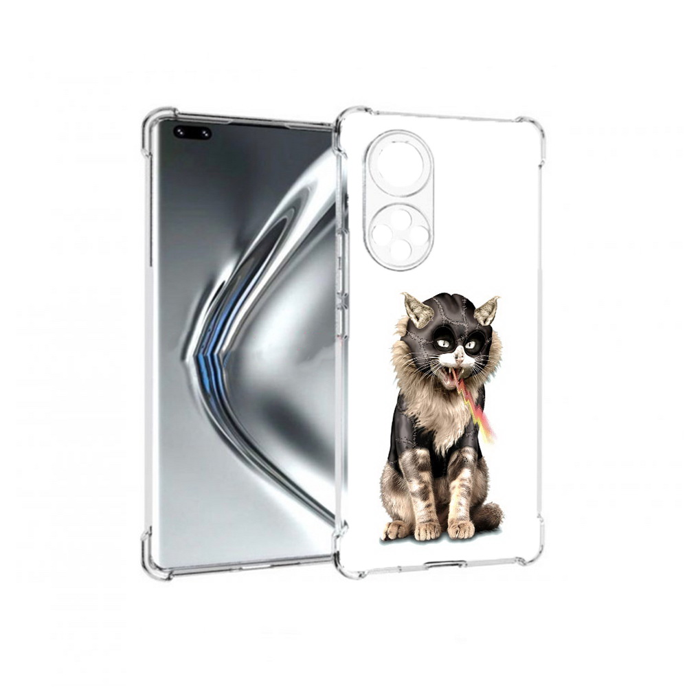 

Чехол MyPads Tocco для Honor 50 Pro дьяволский кот (PT195008.23.341), Прозрачный, Tocco