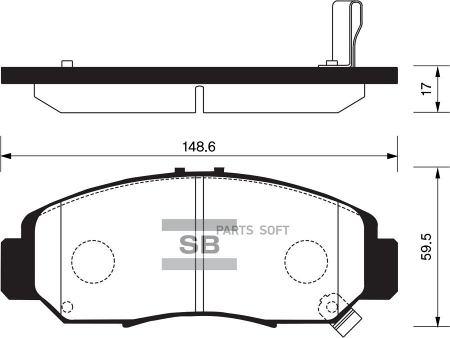 

Тормозные колодки Sangsin brake передние SP2012