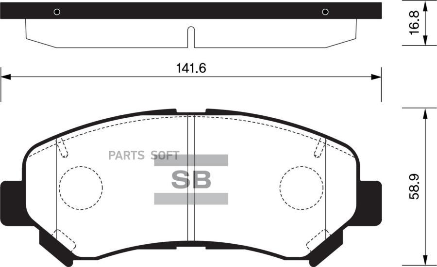 

Тормозные колодки Sangsin brake передние SP1451