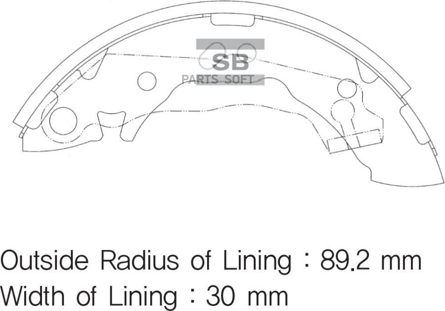 

Тормозные колодки Sangsin brake барабанные SA047