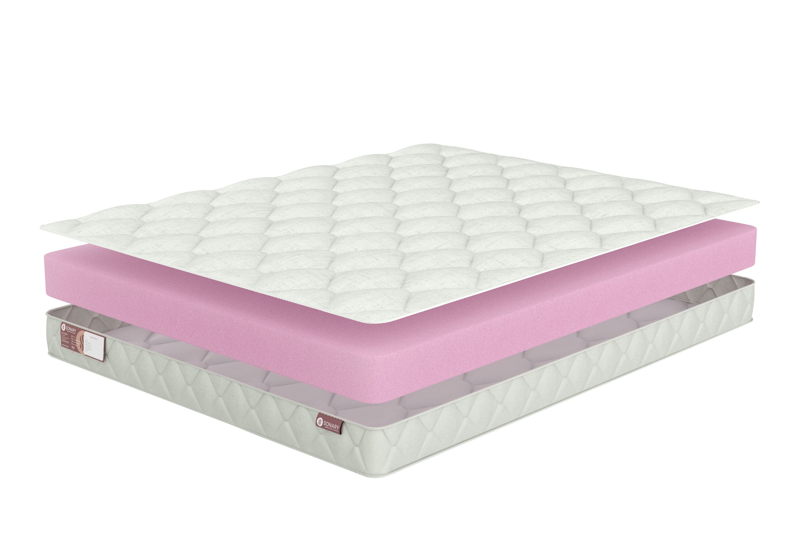 

Матрас Sonary Foam Bari 220х220, Белый, Bari