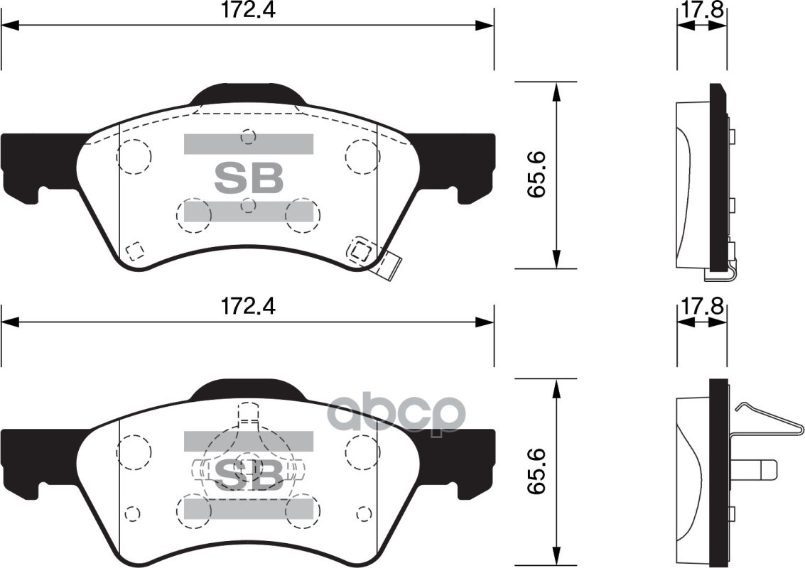 

Тормозные колодки Sangsin brake передние SP1440