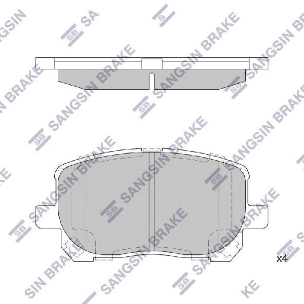 

Тормозные колодки Sangsin brake передние SP1373