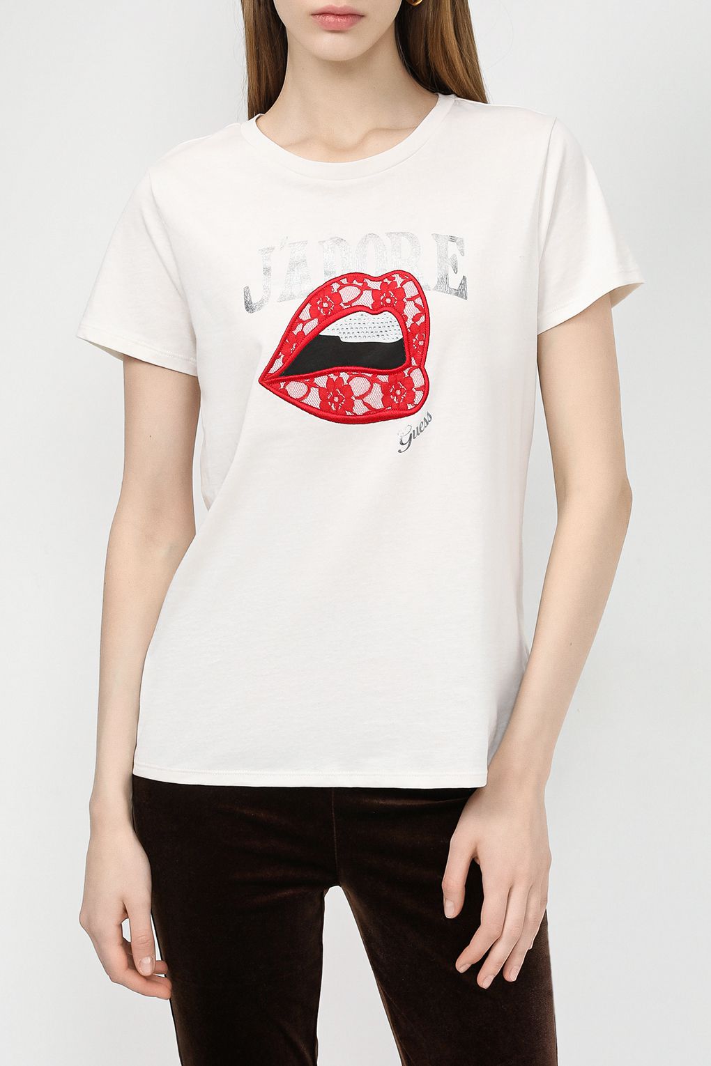 

Футболка женская Guess W4RI26 K9RM1 белая XL, Белый, W4RI26 K9RM1