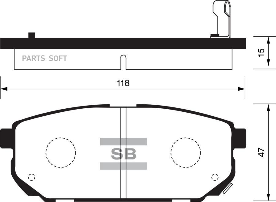 

Тормозные колодки Sangsin brake задние SP1154