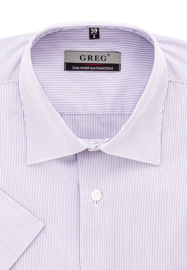 

Рубашка мужская Greg 01-00010534 фиолетовая 37, Фиолетовый, 01-00010534