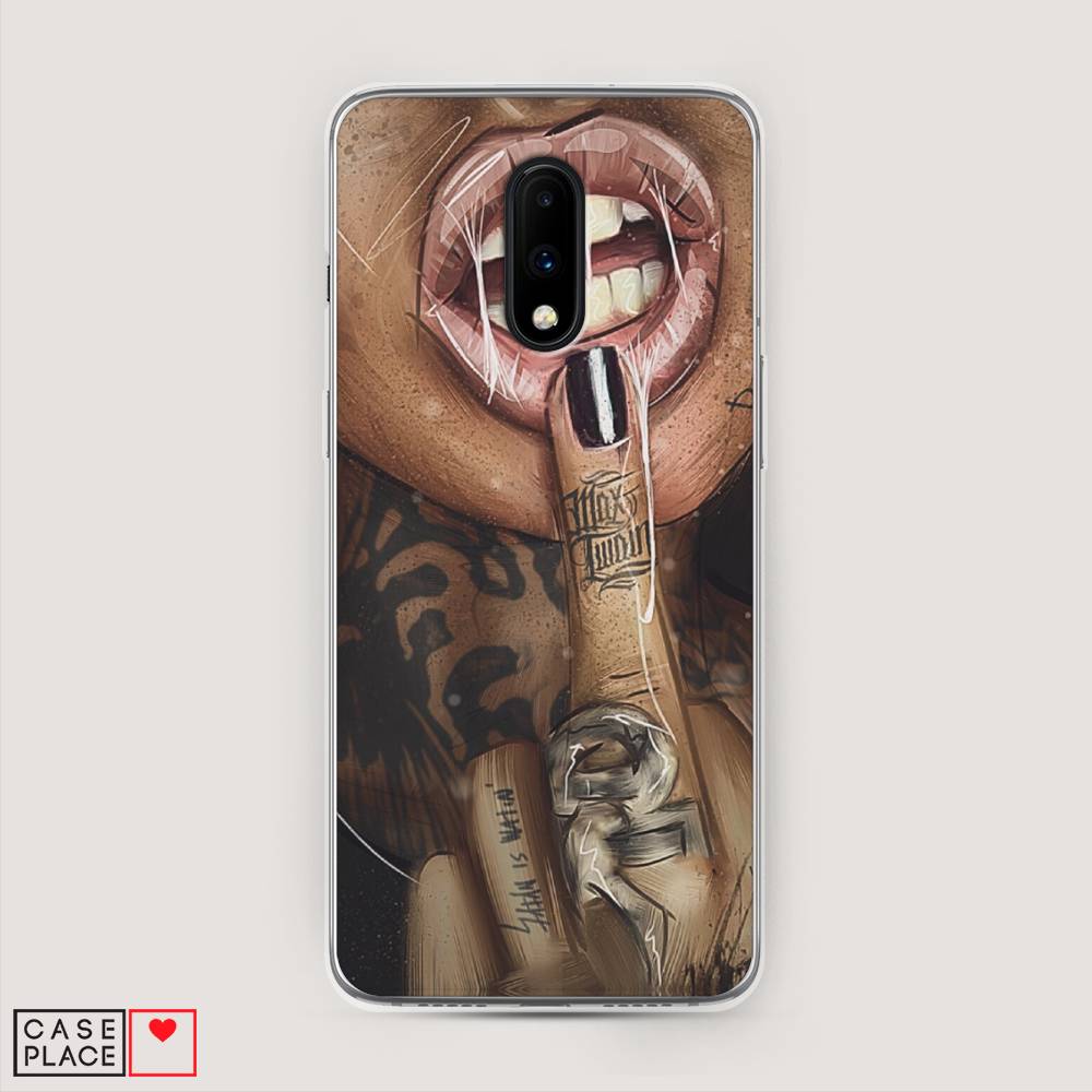 

Чехол Awog на OnePlus 7 / ВанПлас 7 "Девушка с татуировками", Бежевый;розовый;черный, 150750-9