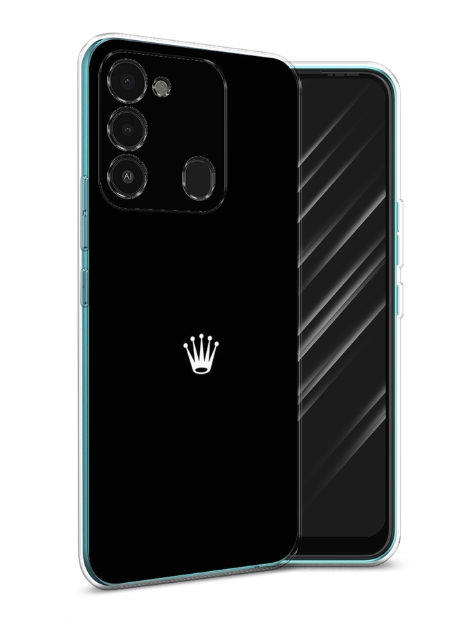 

Чехол Awog на Tecno Spark Go 2022/8С/9 "Белая корона на черном фоне", Разноцветный, 301250-7