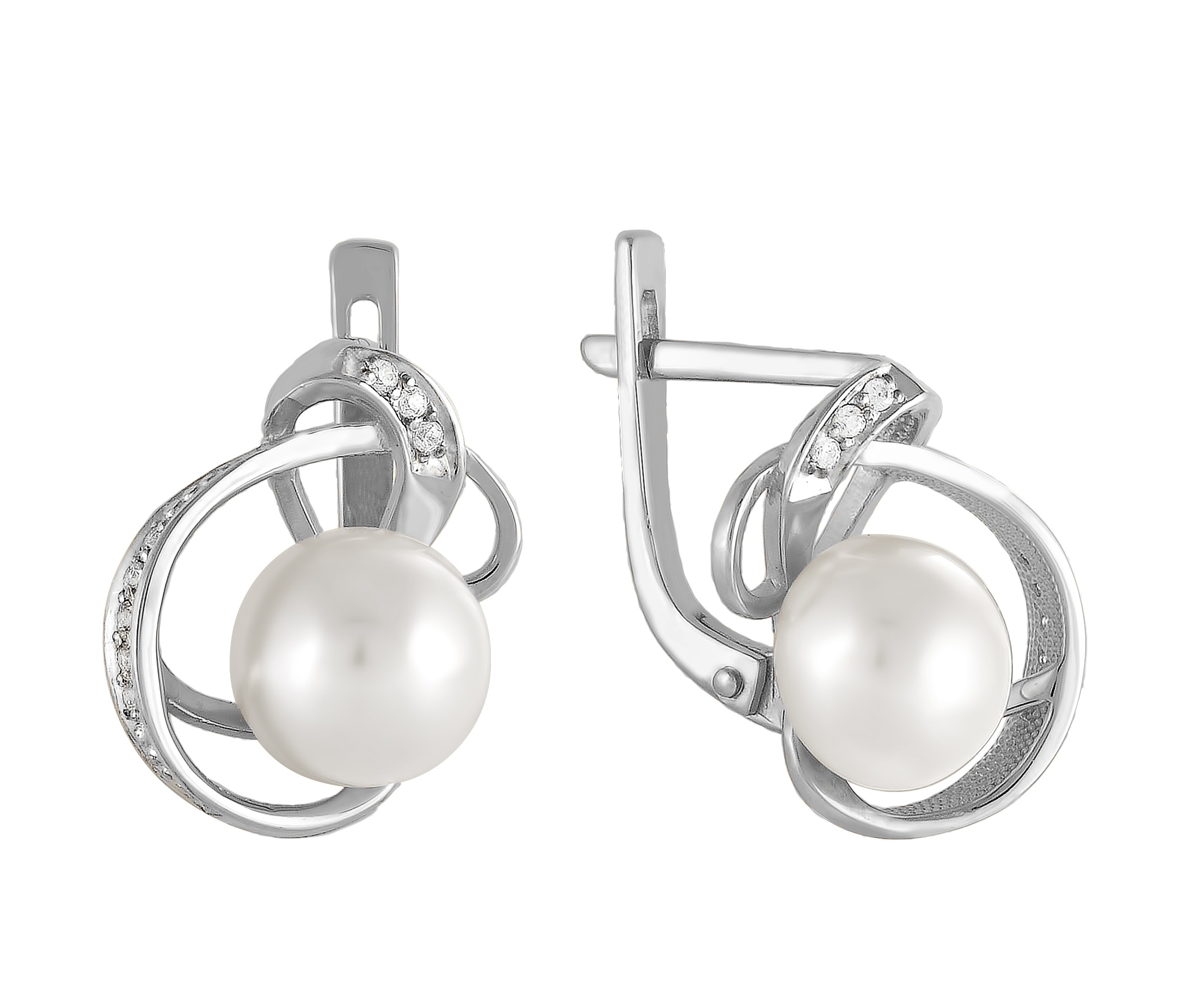 

Серьги из серебра с жемчугом Примаэксклюзив 024-0089С, 024-0089С