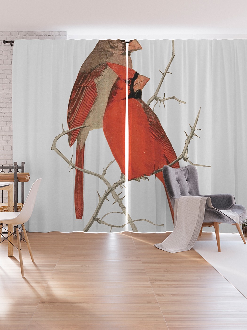 

Шторы под лён JoyArty "Заботливые пернатые", серия Oxford DeLux, 340х265 см, Заботливые пернатые